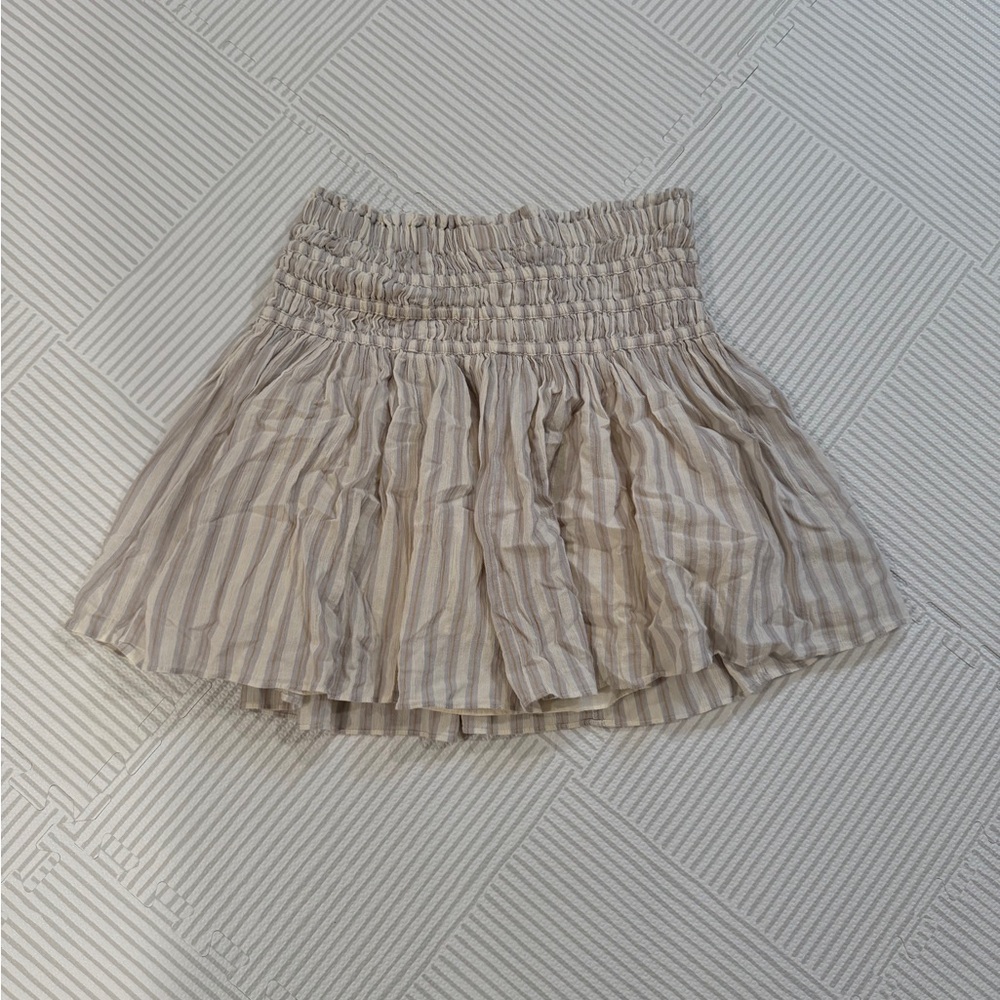 Madewell Striped Beige Mini Skirt M